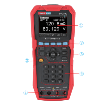 UT3550 tester baterii z interfejsem USB typu C